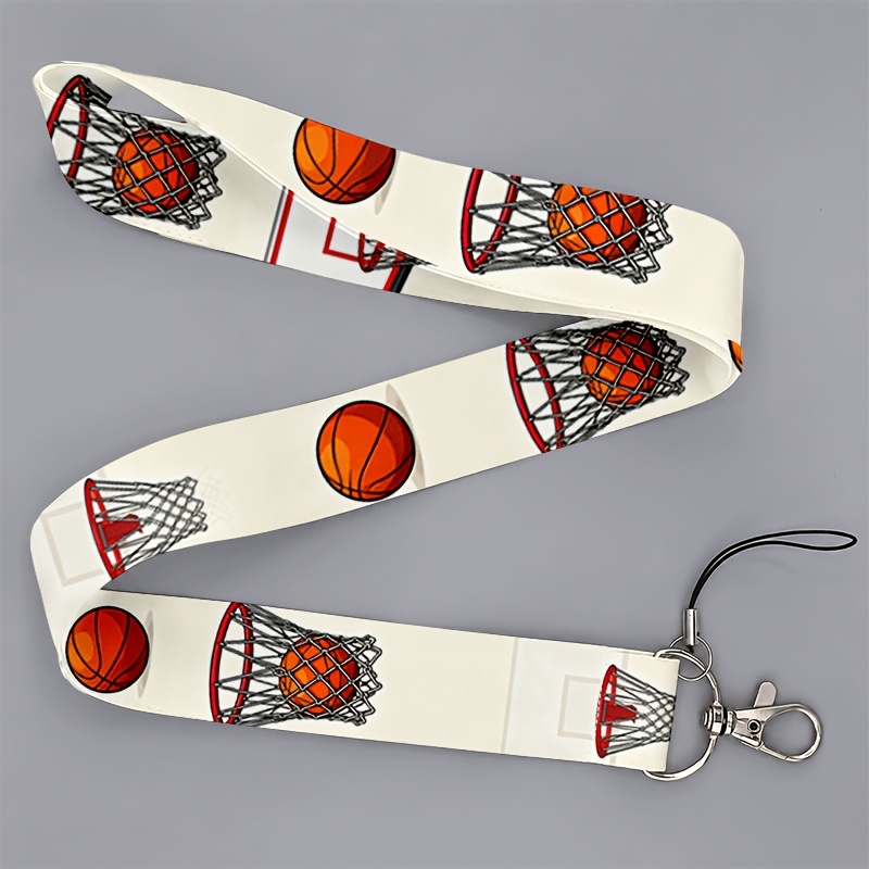 TEMU Cordón 2D los géneros con estampado de canasta de baloncesto de dibujos animados, adecuado para trabajadores de oficina y , para teléfonos y