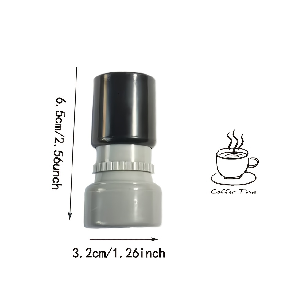 Image of Stamp With A Coffee Pattern That Automatically Inks Coffee Drinks. Suitable For Boxes, Paper Bags, And Postcards, Making It An For Store Promotions And Marketing Logos. A Designed Stamp