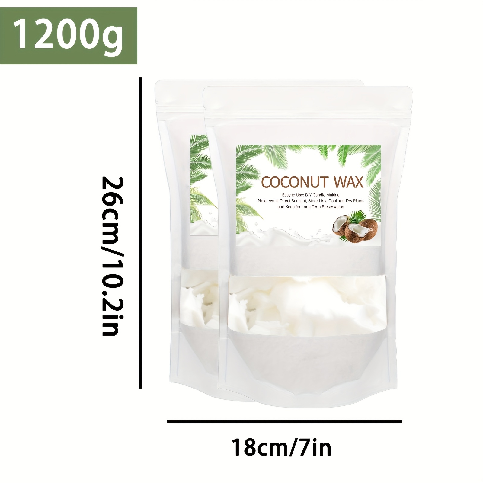 Image of Candle Making Coconut Wax - Diy Handmade Block Sealed Packaging Coconut Candle Making Wax, Diy Handmade Scented Candle Making Supplies Coconut Wax (453g/)