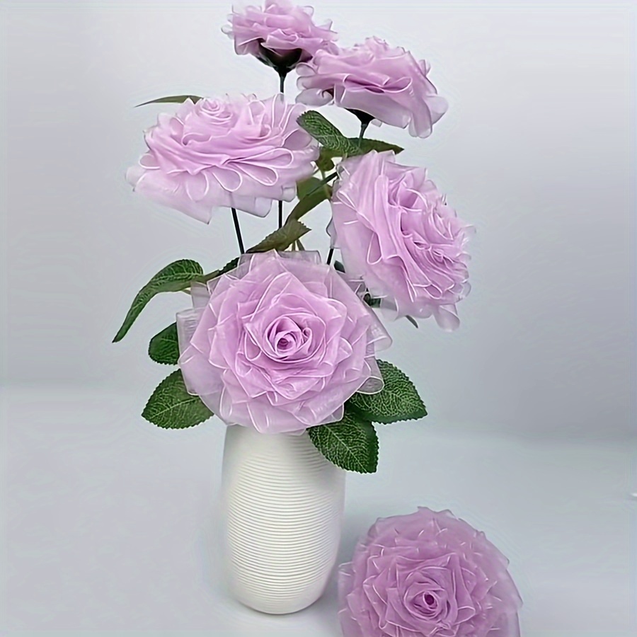 Nastro In Organza Viola Trasparente 15mm X 45m - Per Regali, Matrimoni E Decorazioni Fai Da Te - Foto 3