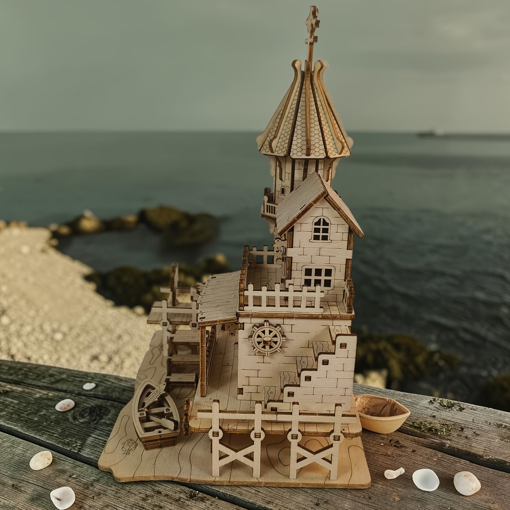 3D Wooden Puzzle Miniature House Building Kit
