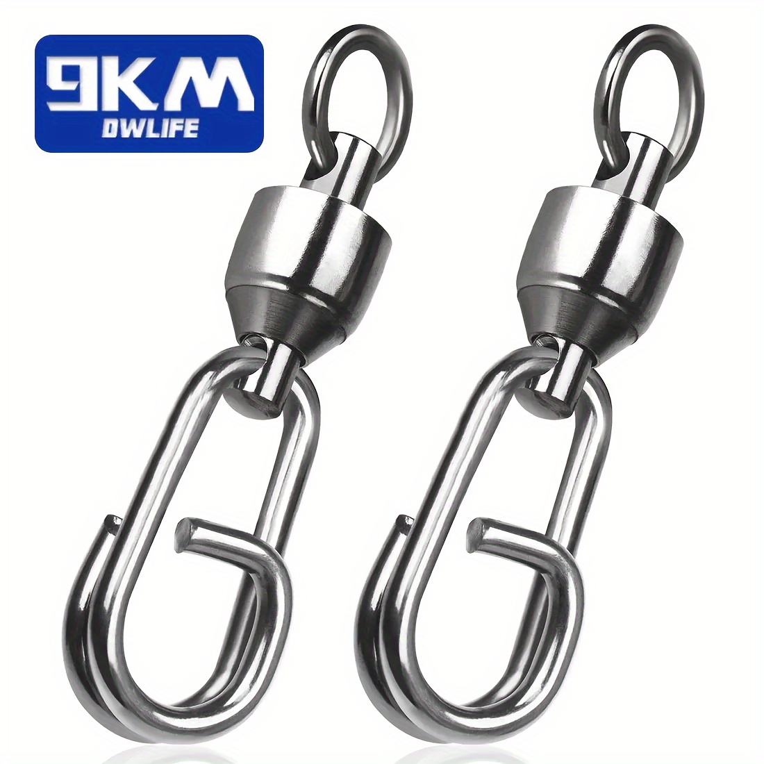 

50 Pieces Of Fishing Swivel Snap Hook With Ball Bearing Stainless Steel Fishing Snap Hook Rolling Carp Fishing Connector