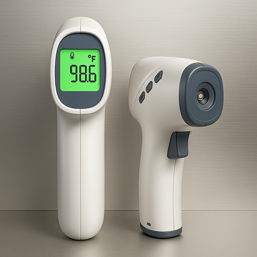 KINGCLINIC Non-Contact Forehead Thermometer - Digital/ Display Thermometer with Windproof, Ultra-Accurate 1° precision for & Use, Non-Invasive for s & (Battery, Compatible with