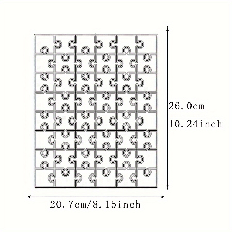 A Large Puzzle Piece Frame For Cutting Golden Objects