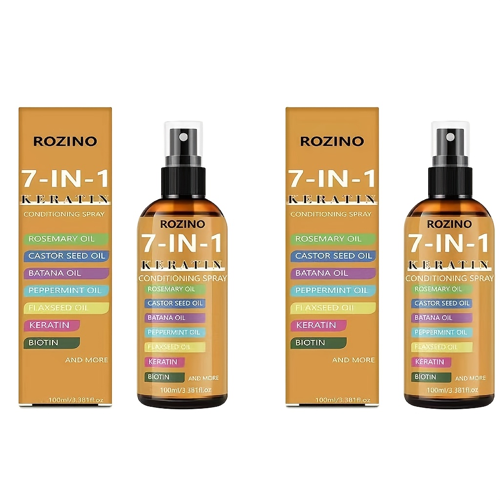 2pcs-[instant Hair-smoothing Shampoo Spray] 7-in-1 And Styling Spray, Natural Oil. Smooth And Shiny Spraying. , Tangling, Cracking And Split Ends Hair Quality