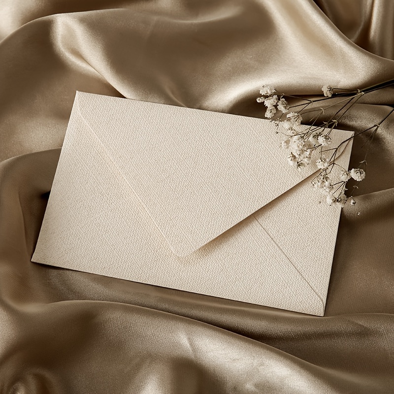 

5 Pcs Wedding & Event Invitation Envelopes - 16cm/6.29in X 11cm/4.33in, Textured, Self-seal, Suitable For Wedding, Engagement, Valentine's Day, Thanksgiving, Christmas, Birthday & Party Invitations