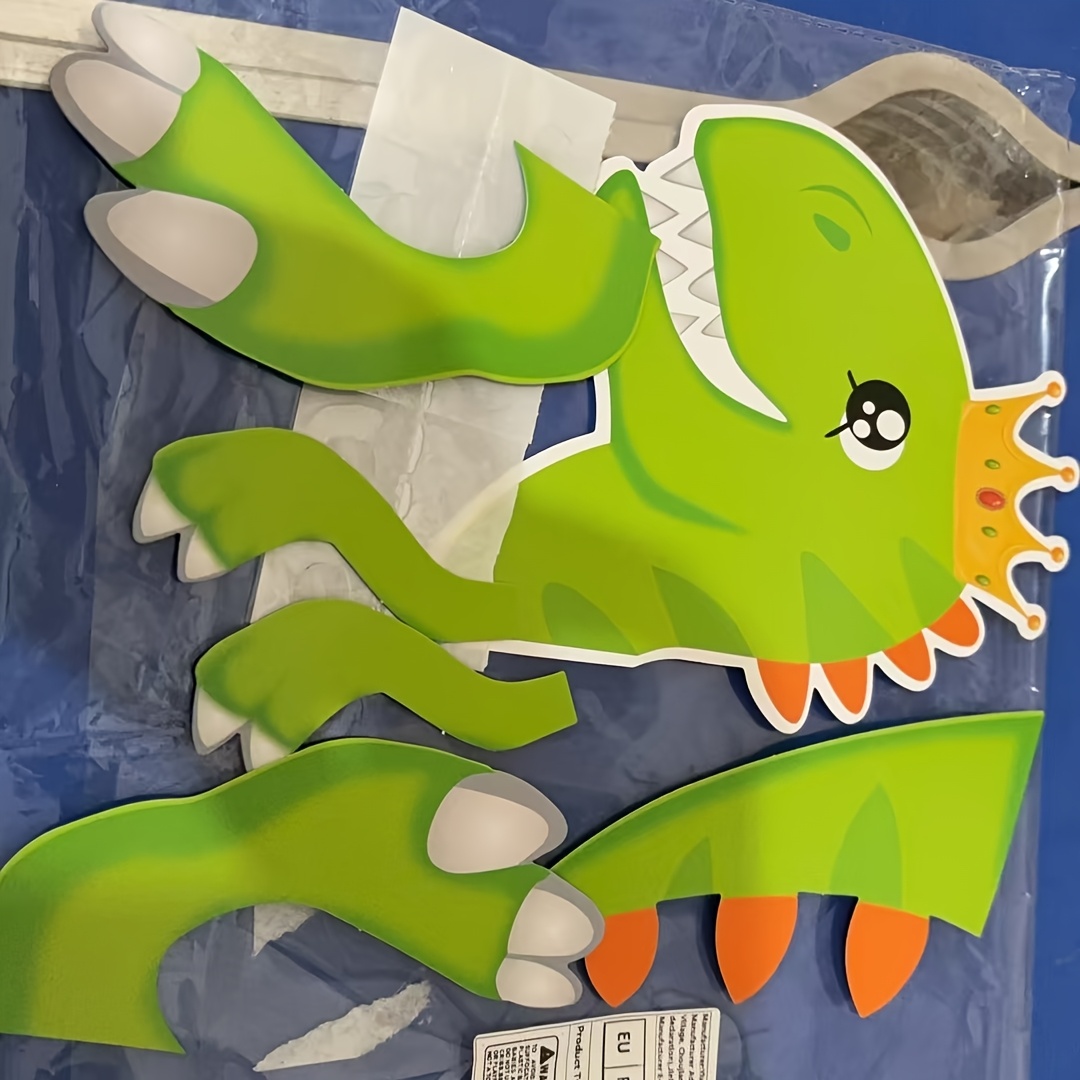 Image of Mjcakedecor Dinosaur Birthday Cake Topper, Cute Green Dinosaur Cake Decorations For Birthday, No Needed, Featherless, Fit For Halloween, Christmas Event & Party Supplies Halloween&christmas