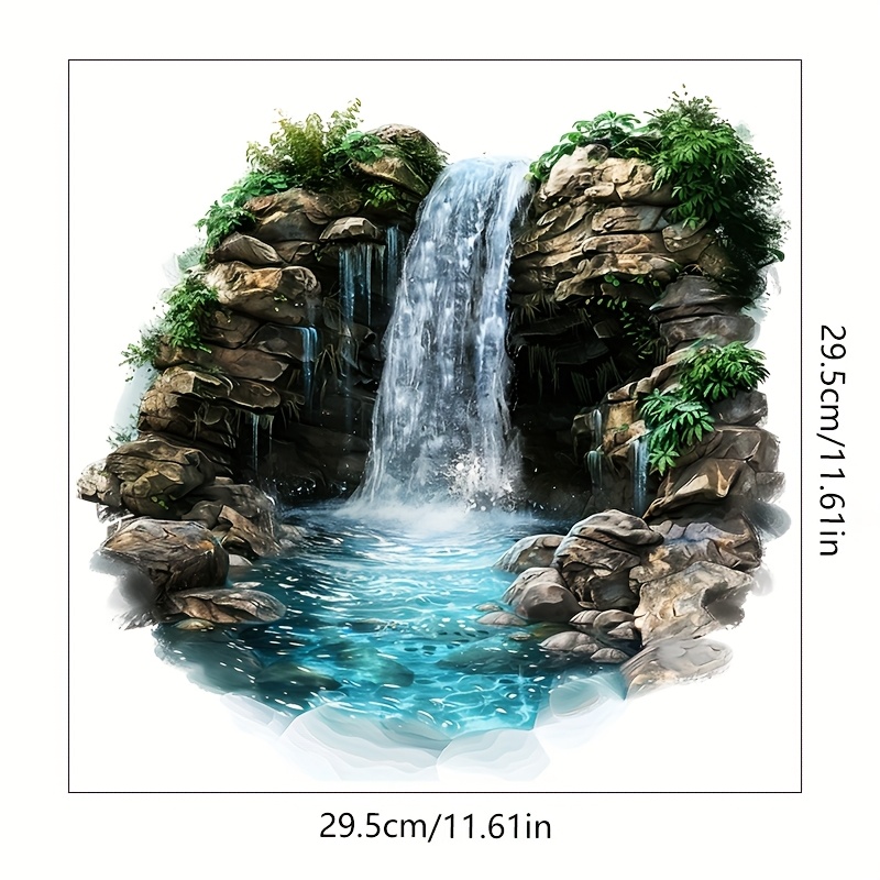 Wandbild Von Stupell Industries, 40x50 Cm – Motiv Badewanne & Wasserfall, Auf Leinwand