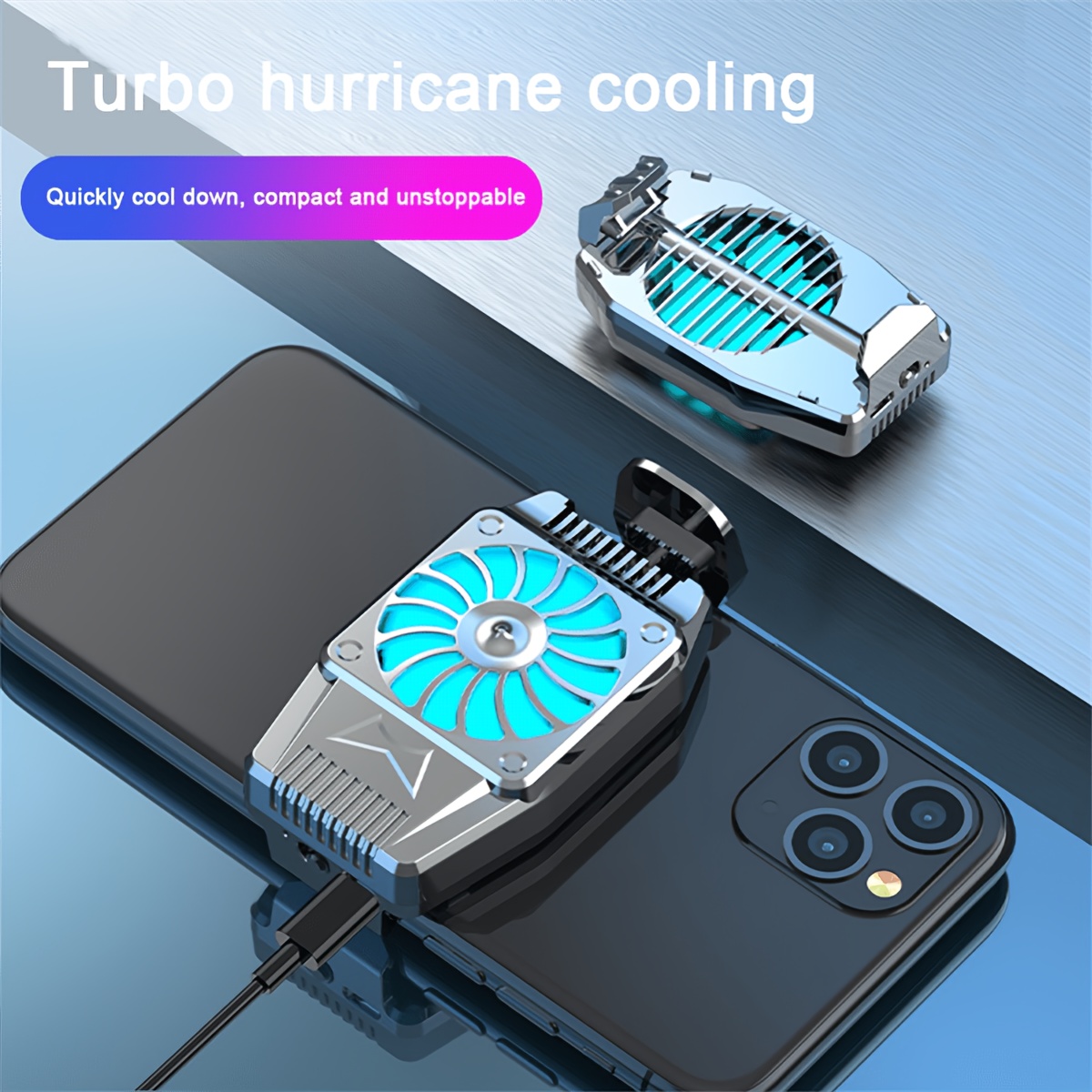 

Mobile Phone Cooling Fan Radiator Turbo Hurricane Game Cooler Cell Phone Sink For Iphone/samsung/xiaomi/huawei For All Phone