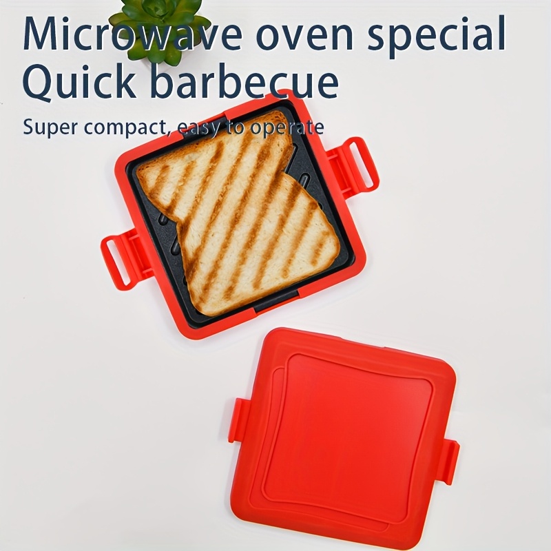 

Microwave Pan – Quick, Crispy Baking Tray, , Food-grade Iron, Ideal For Bbq, Sausages, , Steaks, And More, Red With Handles, Food Heating|| Construction