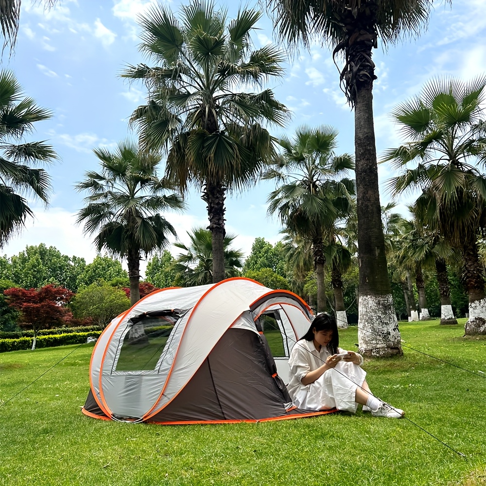 A quick pop-up tent, camping tent, 2 doors and 2 windows, family tent, hiking tent, beach tent, fishing tent, travel essential tent, suitable for camping hiking and traveling, Christmas gifts