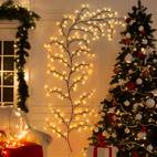 96 led vines for party wall decor 1 8m 5 9ft christmas decorations indoor home decor for party gifts artificial plants tree branche willow vine lights for room living room decor aesthetic ip44