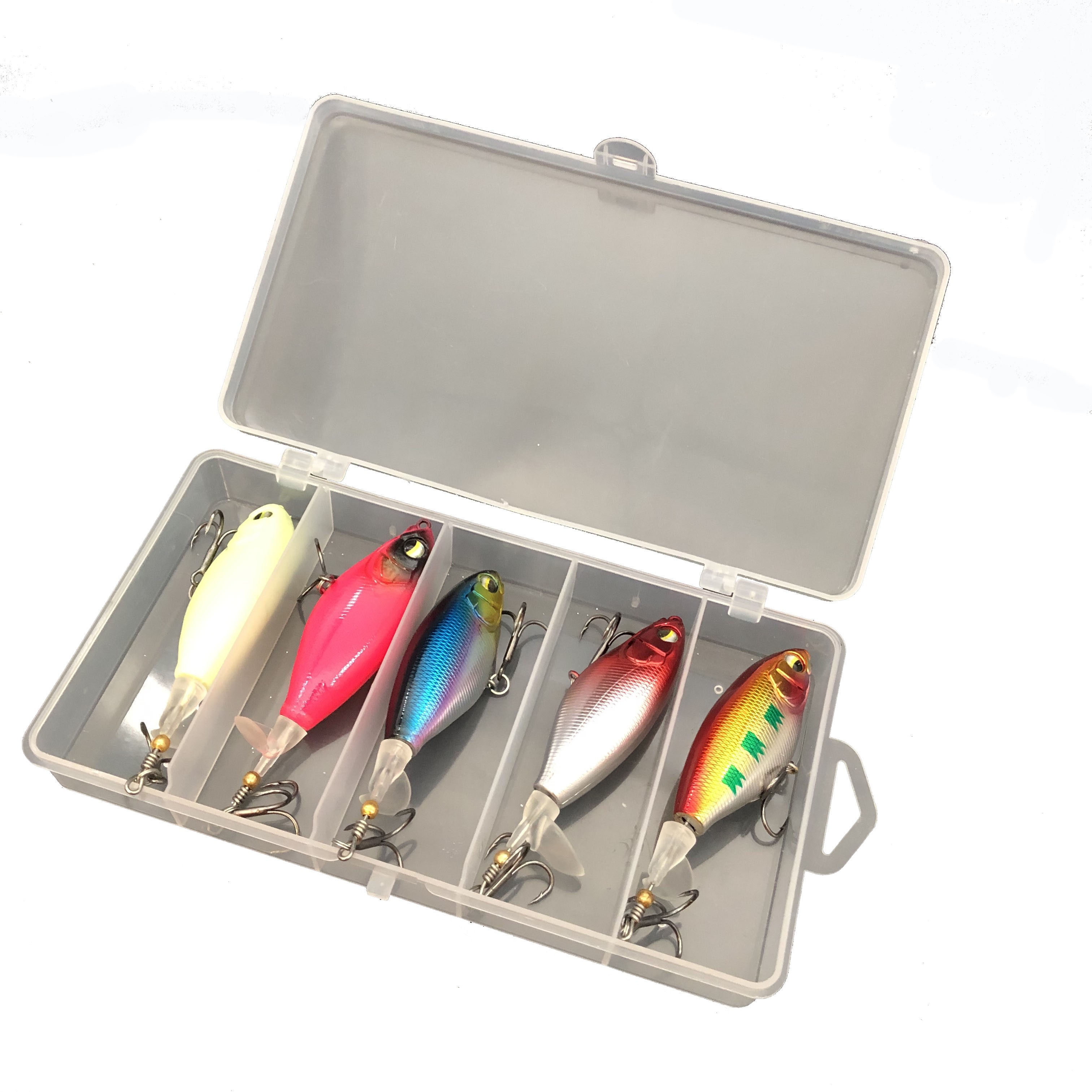 5pcs/set 3.74inch/0.39oz Bionic Fishing Lure With 2 Treble Hooks,  Artificial Hard Bait, Fishing Tackle For Freshwater And Saltwater