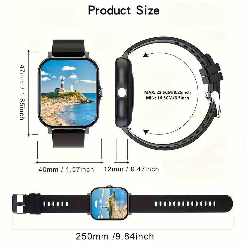 New Smart Watch Suitable for Both Men And Women | Valentine'S Day Gift - Wireless Calling/Texting/Multiple Sports Modes/Remote Camera Control/Fitness Tracker, Compatible with Iphone And Android, USB Charging, Silicone Strap, Smart Connectivity