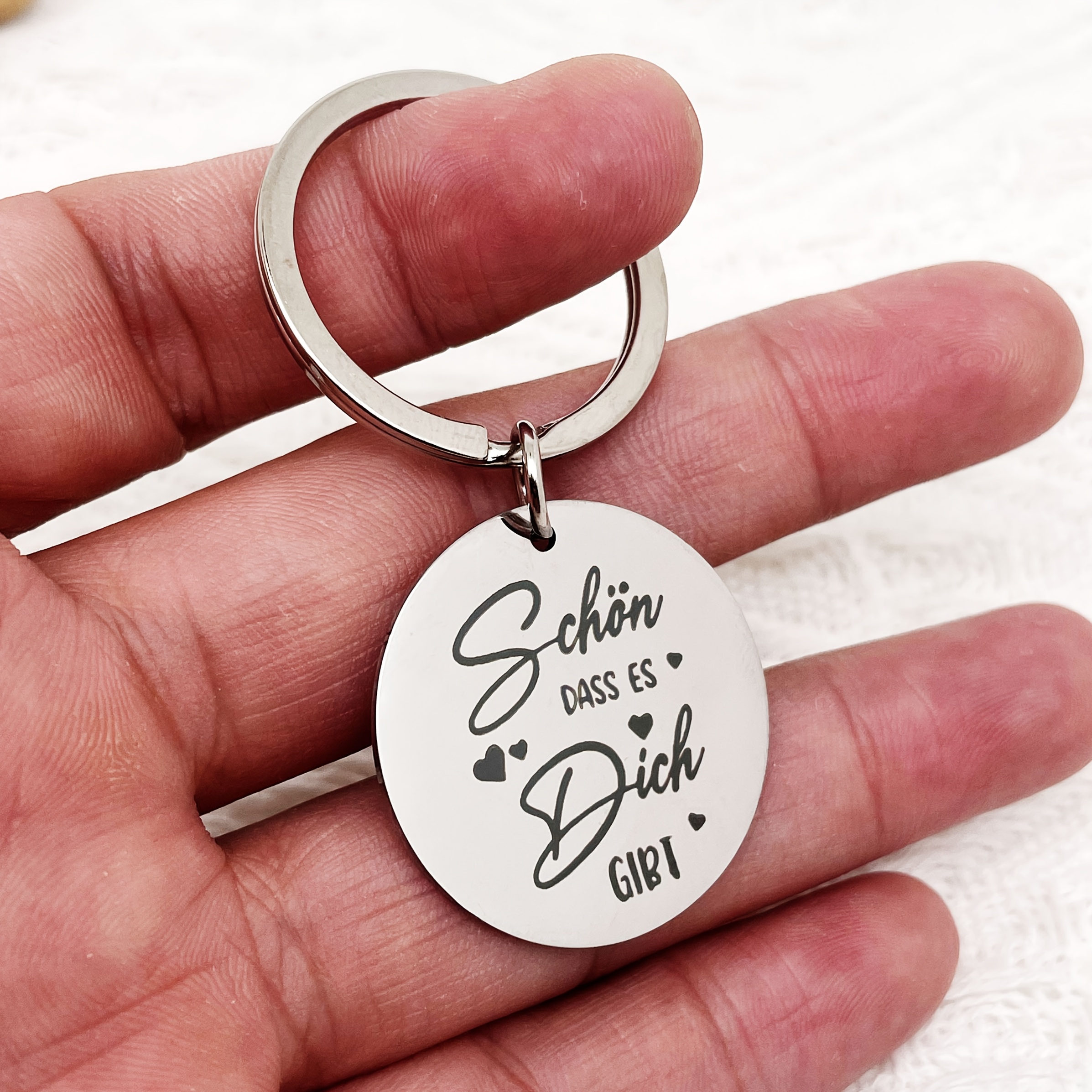 A Keychain Suitable For , Lovers, Family, , You, Warm Little Gift. German