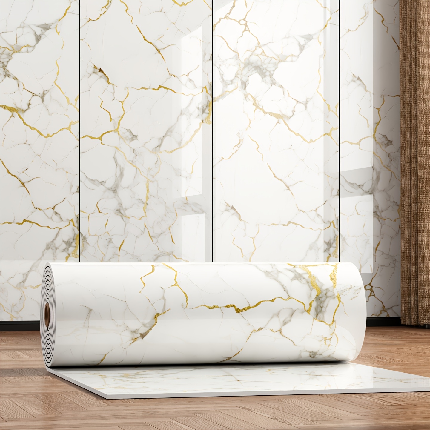 TEMU 1 Roll Thick Imitation Stone Pvc Renovation Material, Floor Renewal Tool, Thickened To 3.25mm, 40 X 305cm, Foam Structure Enhances Foot Feel And