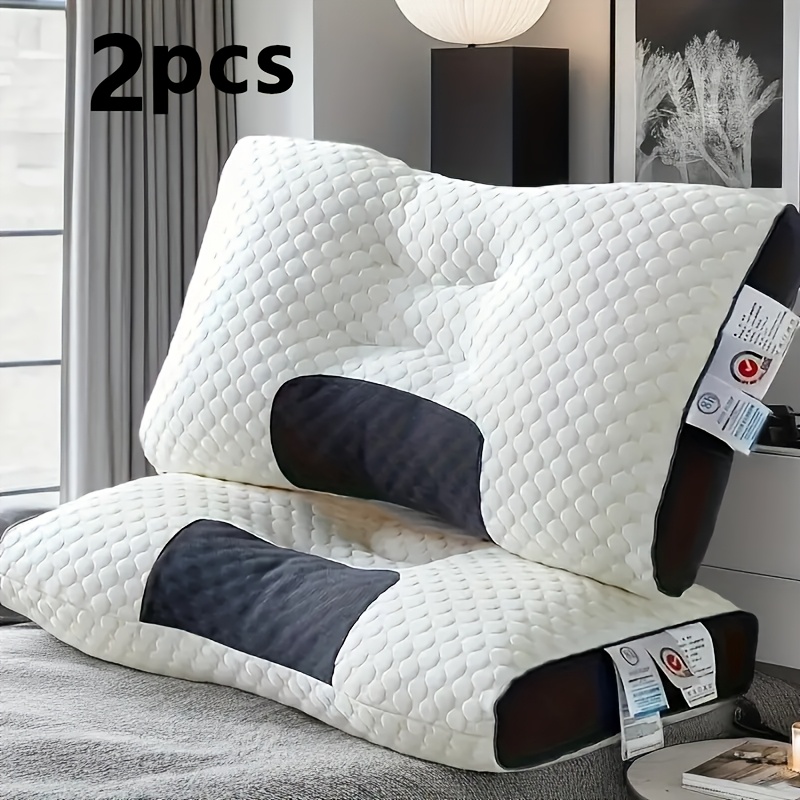 Image of 2-pack Of Neck Pillows, Suitable For Sleeping , Back, Or Stomach. Bed Pillows Deep Sleep With Ergonomic Neck Support And Removable Pillowcases For Added , The Gift