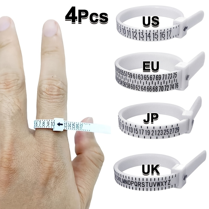 4pcs Ring Sizer Measuring Tool Set for Jewelry