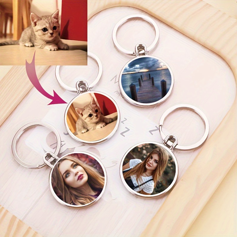 

Personalized Alloy Keychains: Capture Memories With Custom Photos - Perfect For Christmas, Birthdays, Or Any Occasion - Suitable For Women - Round Shape - Single Keychain - Decorative