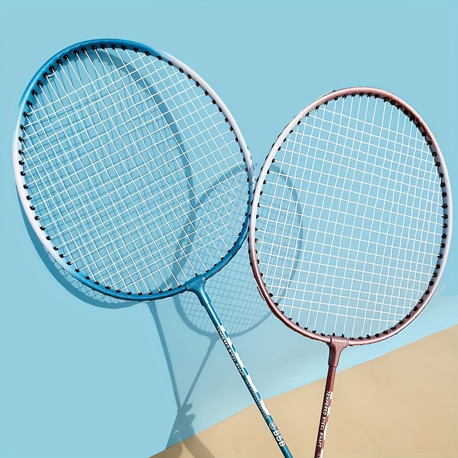 sporty and elegant badminton rackets in blue and pink celebrations like valentines day christmas halloween and new year details 3