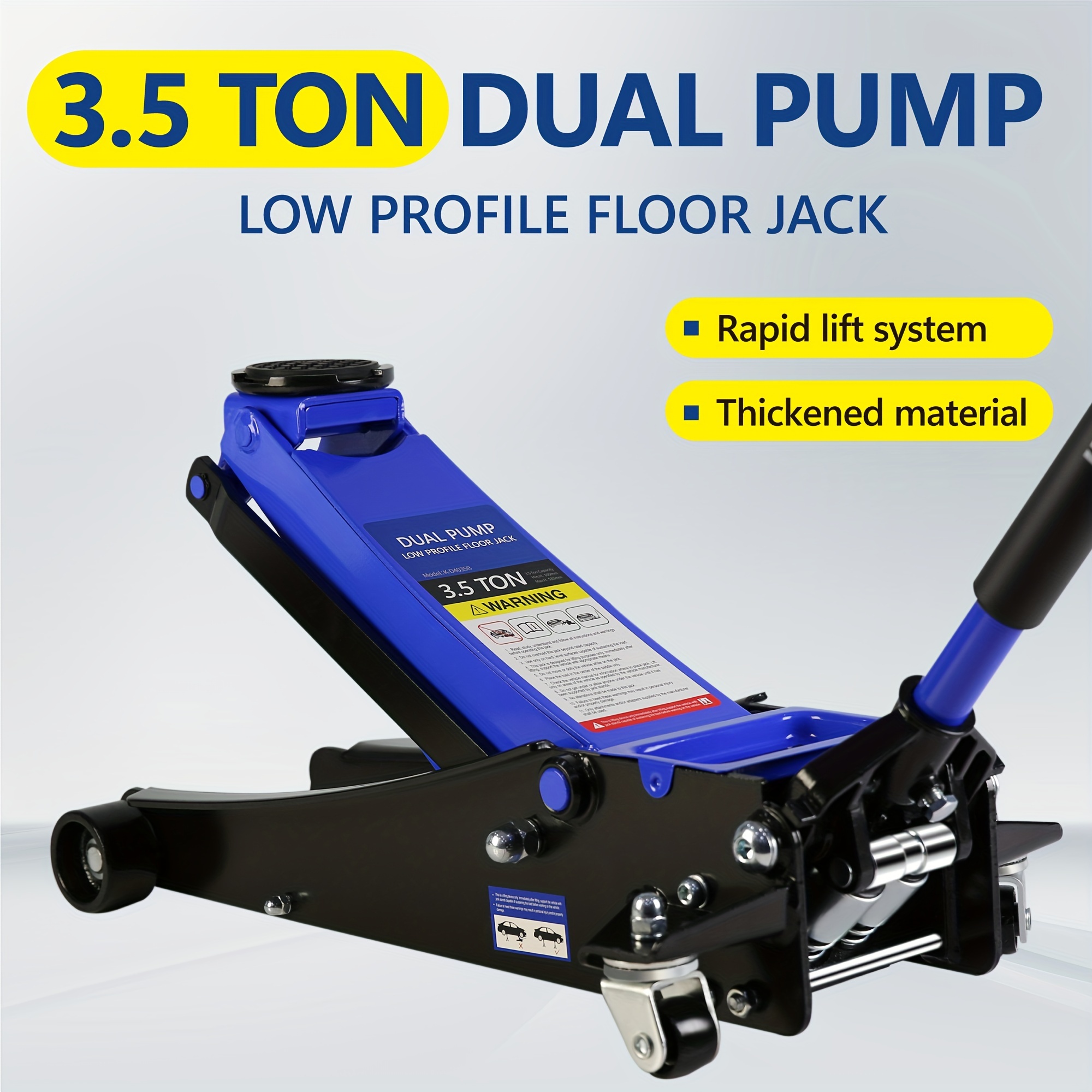 Huky 3 Ton UV Trolley Floor Jack Heavy-Gauge teel Frame Preciion