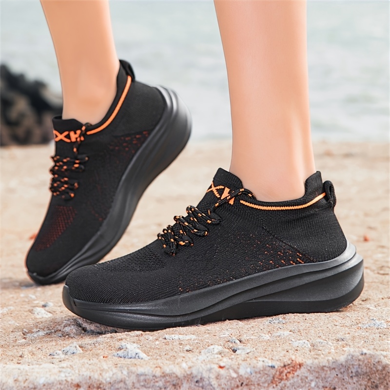 Wide Toe Athletic Shoes, Breathable Mesh Running Sneakers for Couples