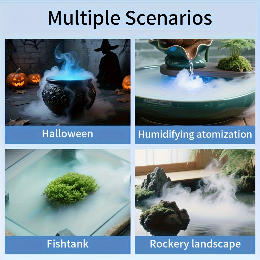 two pack aquarium sprayer halloween cauldron spray halloween desktop mist maker aquarium landscape sprayer usb powered nebulizer with light aquarium landscape ornament suitable for parties amusement park haunted houses and courtyard Product details 6