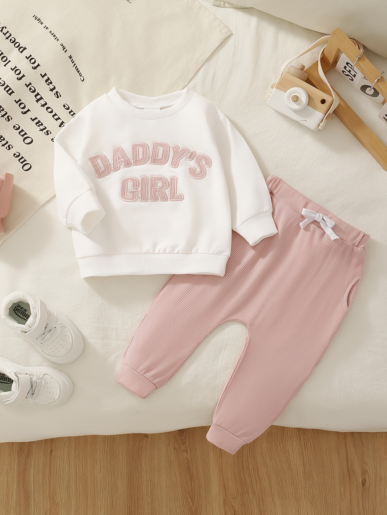 bébé fille ans printemps automne lettre broderie col Temu