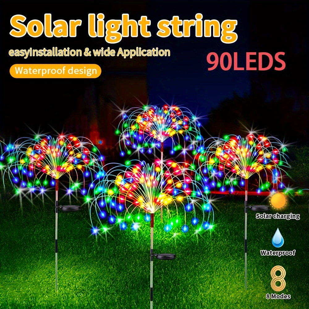 Led Solar Fishing Net Lights Outdoor Waterproof 8 Modes - Temu