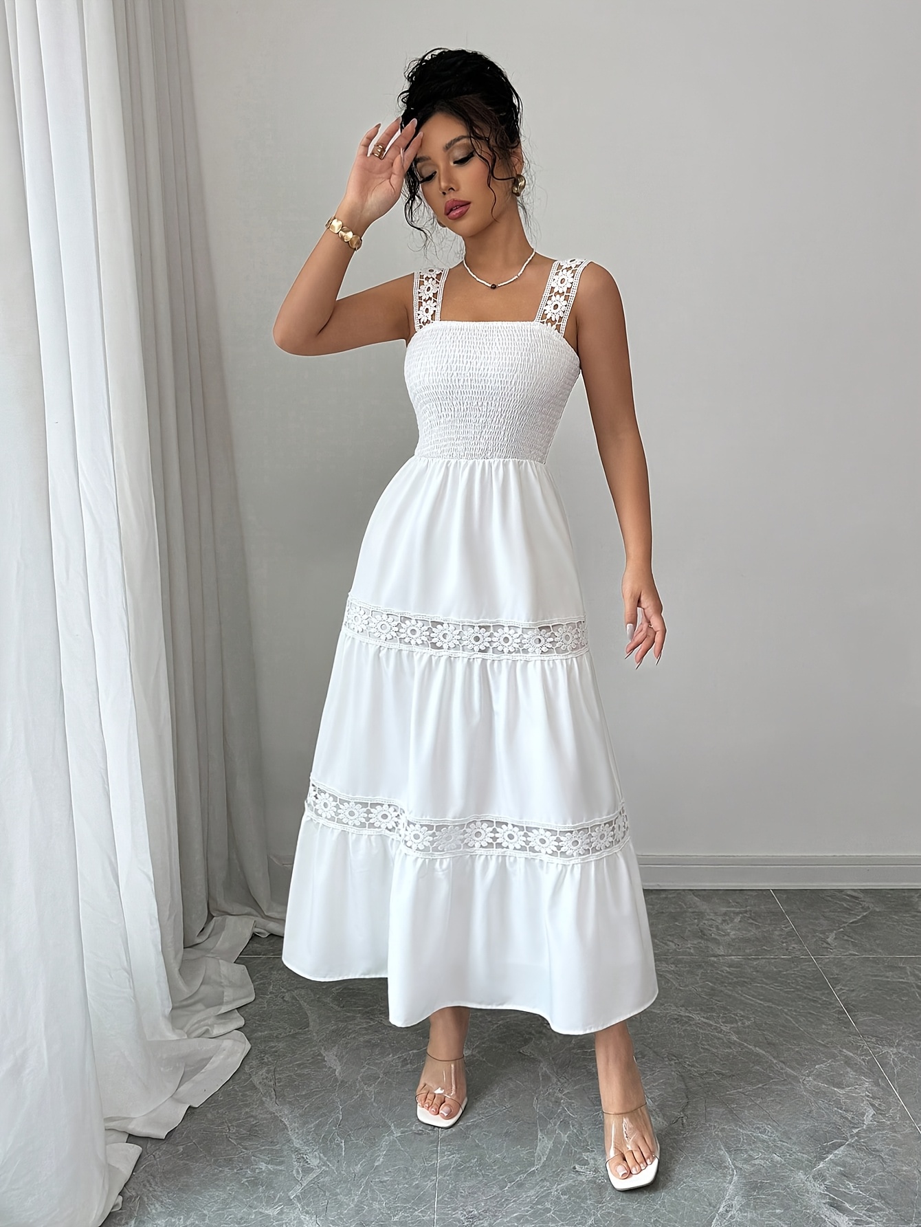 fancy a line dress Fancy A-line Wedding Dresses, Appliques Elegant Bridal Gowns, V-neck  Wedding Dresses main image 0