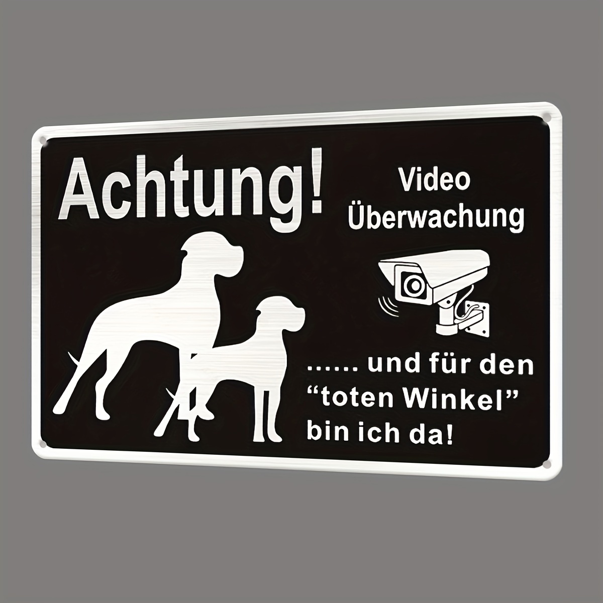 Image of 2d Flat, Single Metal Sign, Sign Plate, Retro Wall Decoration, Dog And Security Camera Caution Sign For Home, Office, Restaurant, Bar, Shop, Garage 8*12 Inches / 20*30 Cm