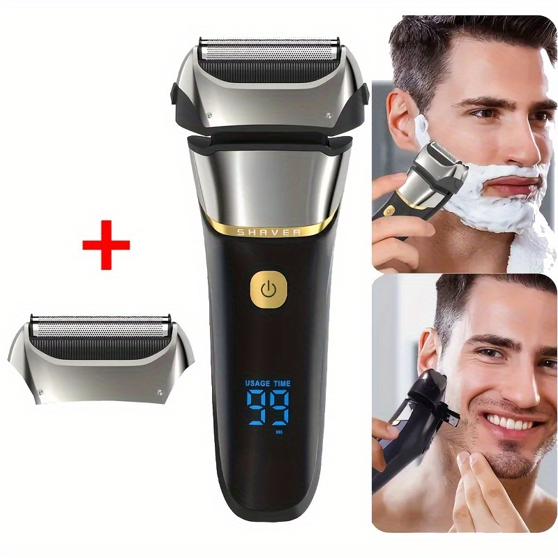 TEMU Electric Shaver, Spare Blade+electric Shaver, Men's Electric Shaver, Usb Charging, Cordless Electric Shaver+spare Blade Accessories, Shaver