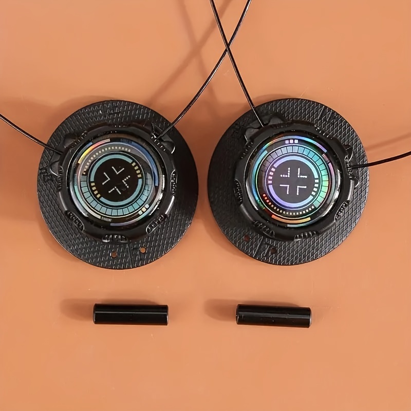 1 Pair Rotating Button Outdoor Sports Quick Shoelaces, Automatic Lacing Tool, Elastic No-tie No-knot Rotating Shoelace