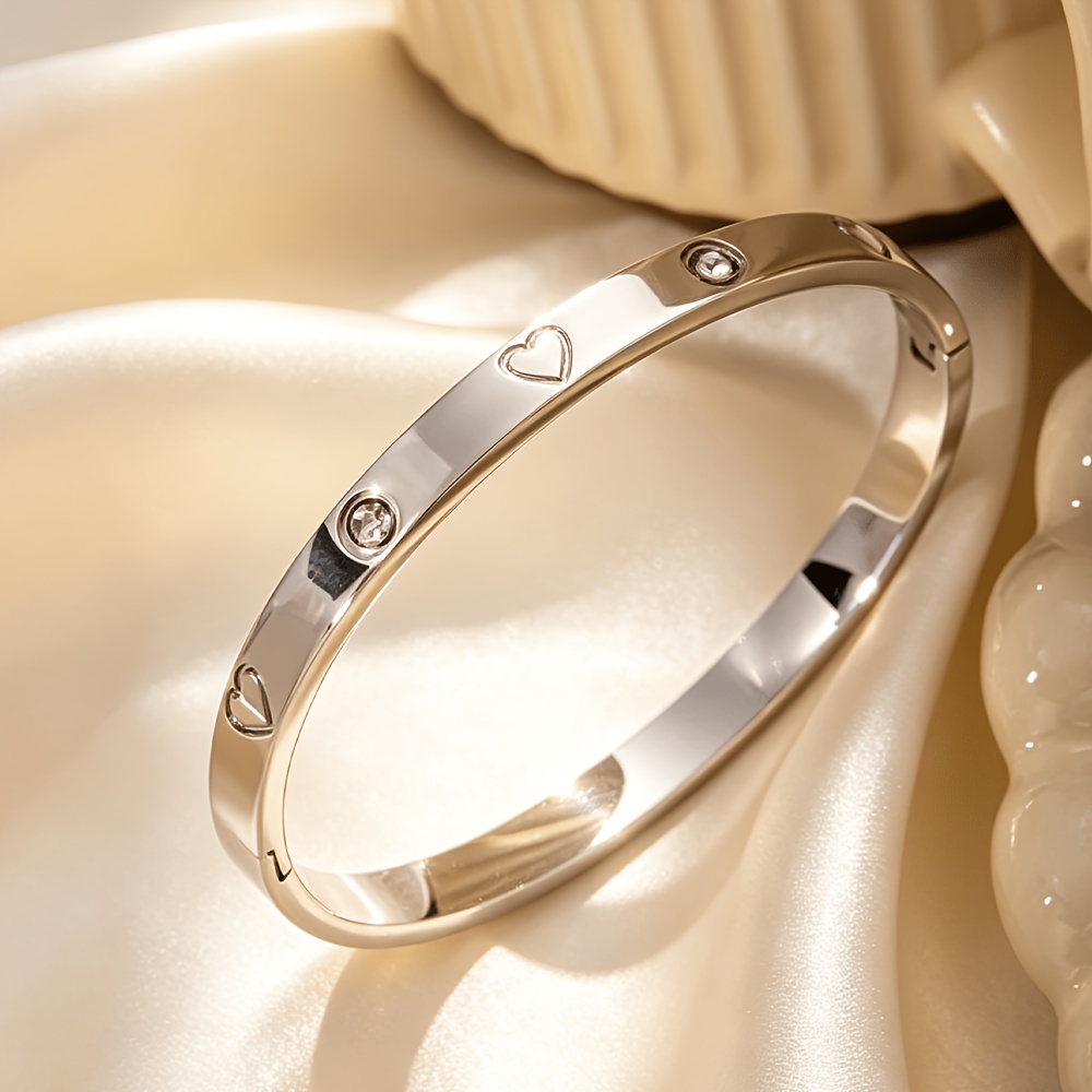 3pcs Fashionable Stainless Steel Bracelet Set, Waterproof