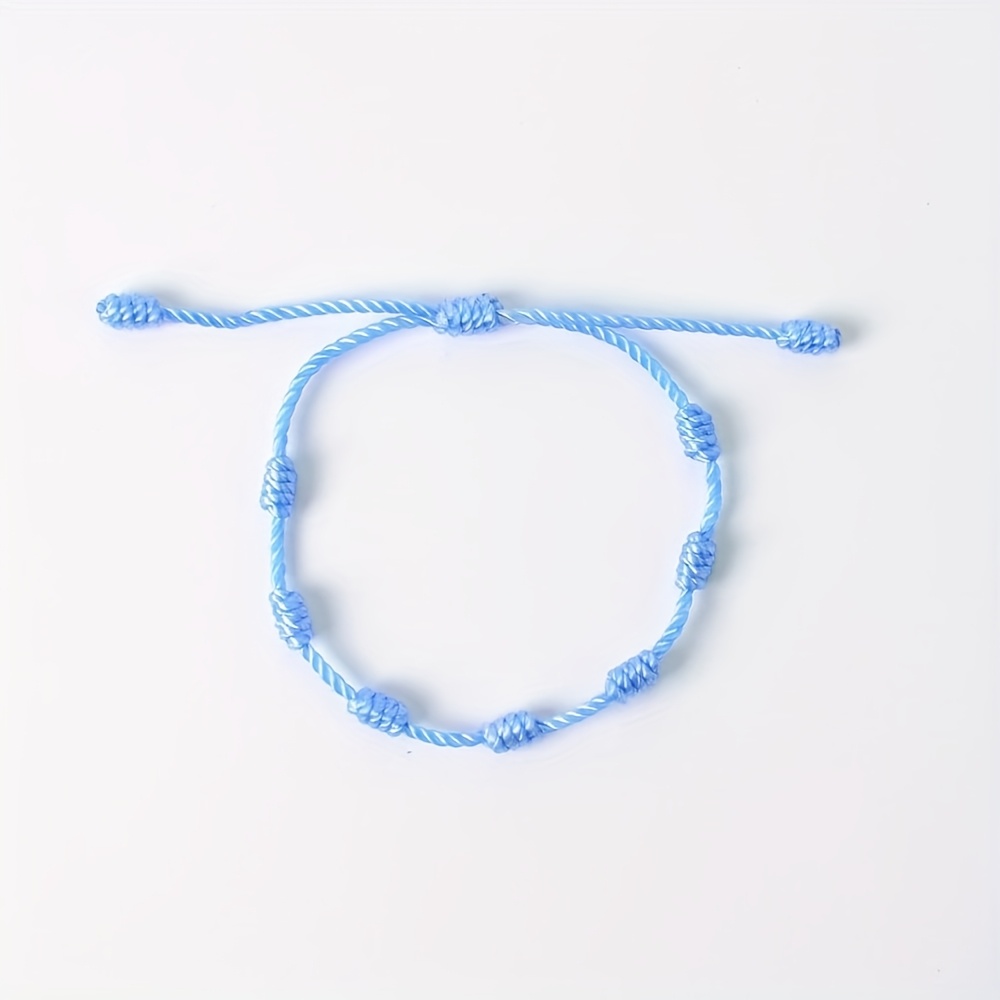 Adjustable Seven Knot Bracelet - Unisex - 10 Colors