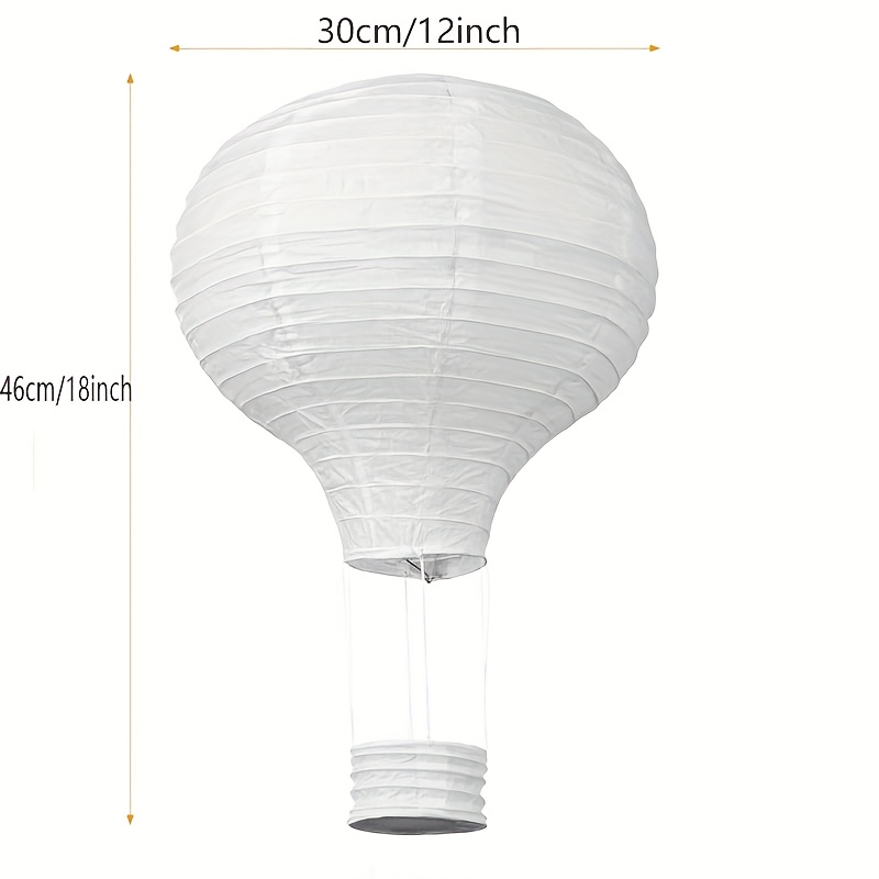 Image of 1pc 1pc-pc Traditional Chinese Paper Lantern - Battery-free Hot Air Balloon Shade For Weddings, Birthdays, Christmas & Parties, Elegant Decoration Suitable For Celebration Accessories, Portable (no /)