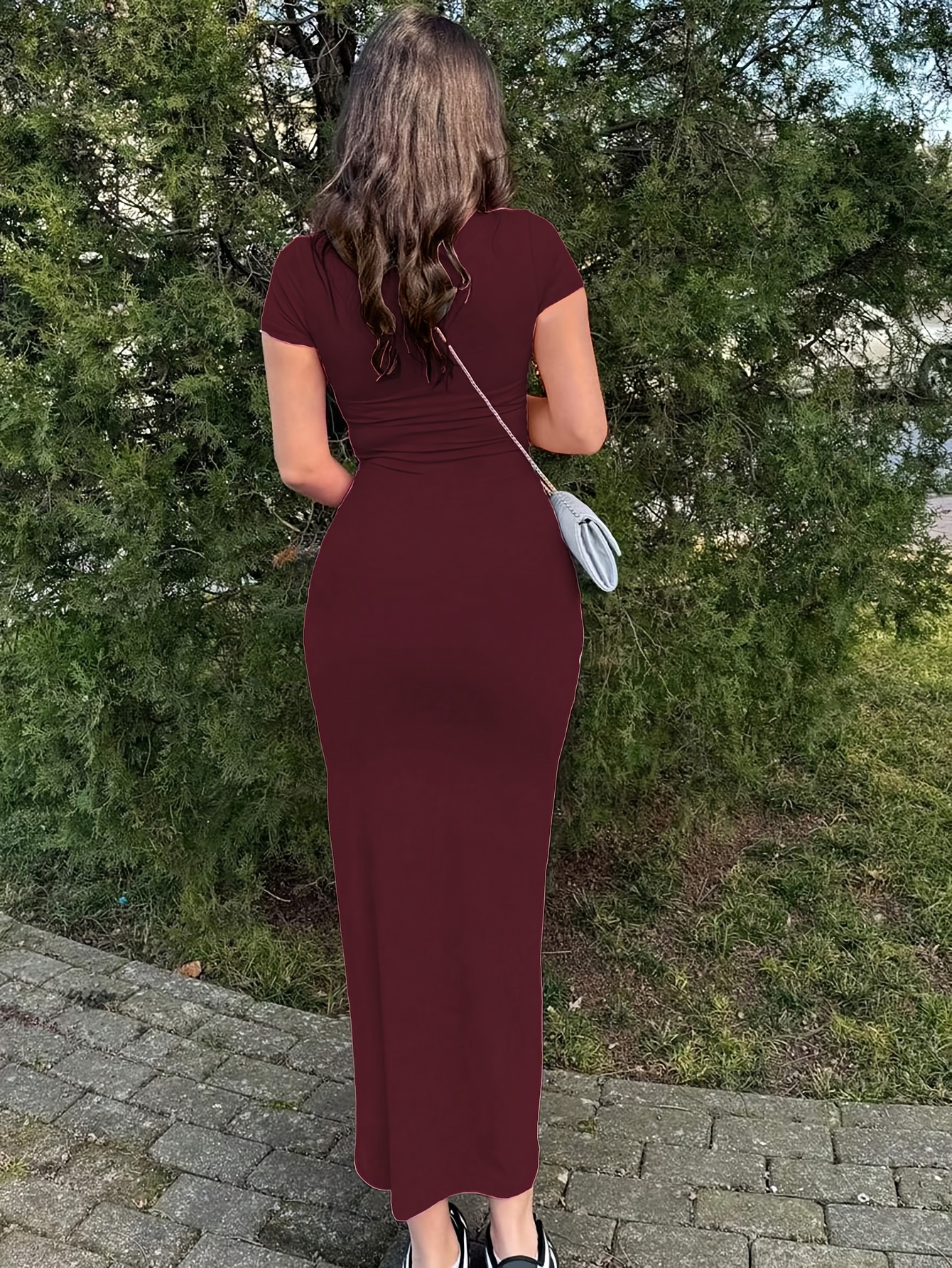 chiffon bodice dress Long With Beaded Detailing Color:Navy & Cornflower Blue Vines hazel Calvin Klein Jeans Wrap technical design feature that