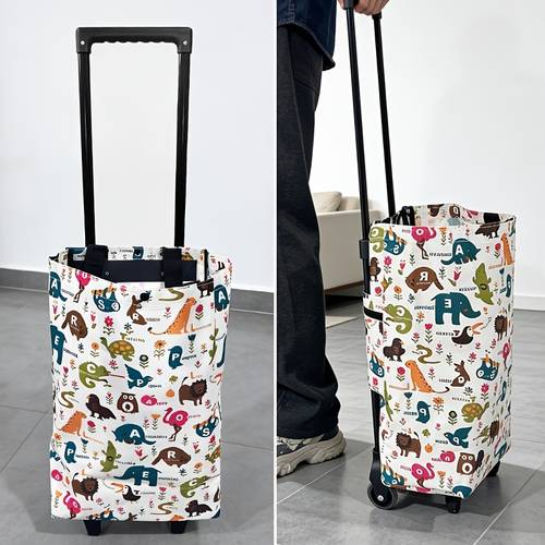a versatile shopping cart that folds up features wheels for and is from durable oxford cloth making it ideal for shopping and travel