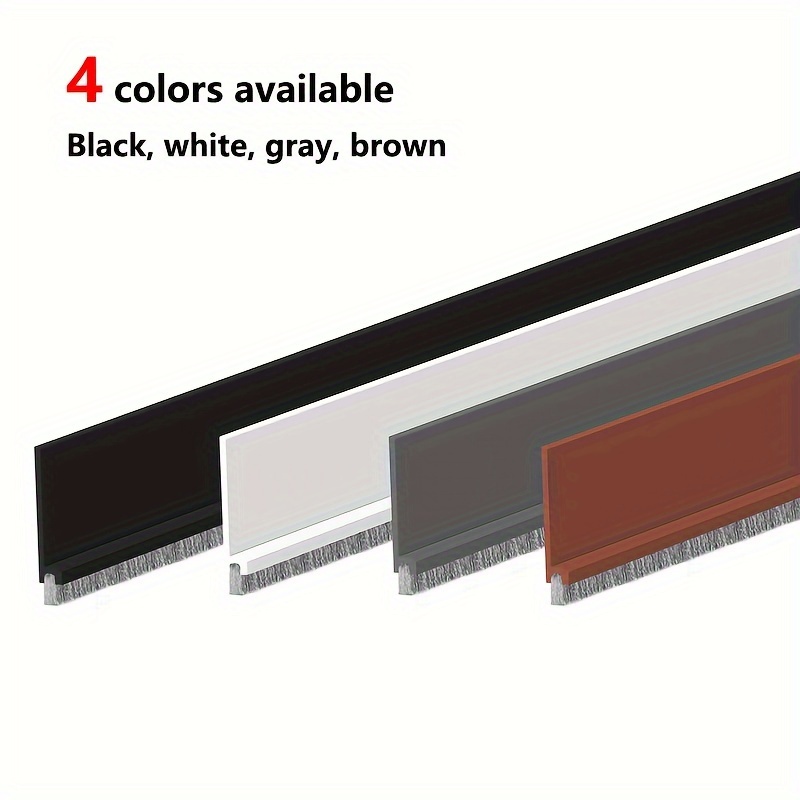 

1pc Flexible Silicone Door Bottom Seal Strip - 3cm Wide, In Black, White, Gray, Brown - , Insect-proof & Soundproofing For Home & Bedroom Doors