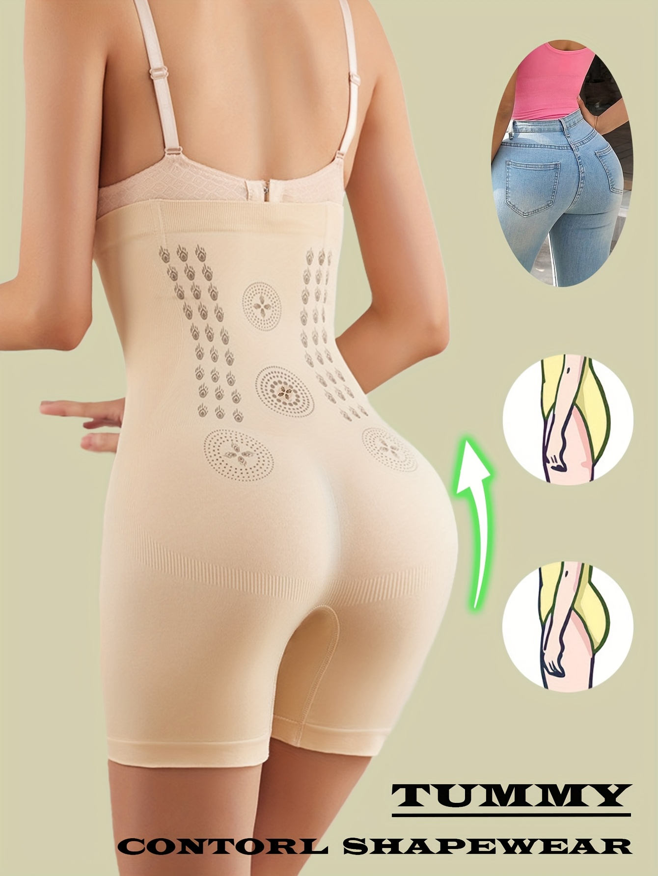 1pc High Waist Tummy Control Panties - Elegant Seamless Waist Trainer with Butt Lifter, Sheath Briefs for Women, Flat Belly & Hip Support, Black with Golden Accents, Tummy Control Shapewear, Sleek Design, Comfortable Fit