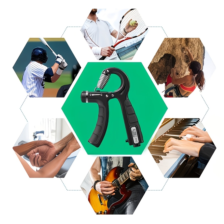 heavy duty adjustable hand gripper suitable for fitness 5 60kg 10 100kg strength training with weight settings hand forearm muscle builder for gym wrist   pull weightlifting full body workout equipment Product details 6