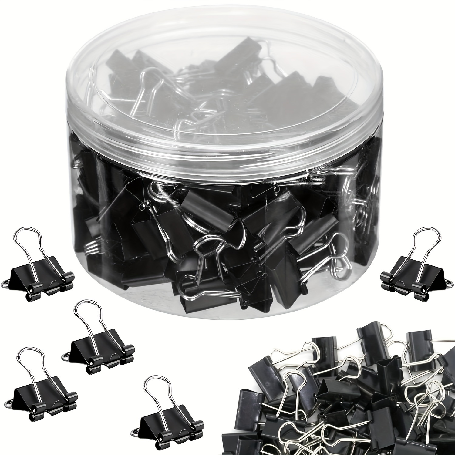 

30-pack Rust-resistant Small Metal Binder Clips - Paper Clamps For Office, Classroom, Teachers, And Students Supplies