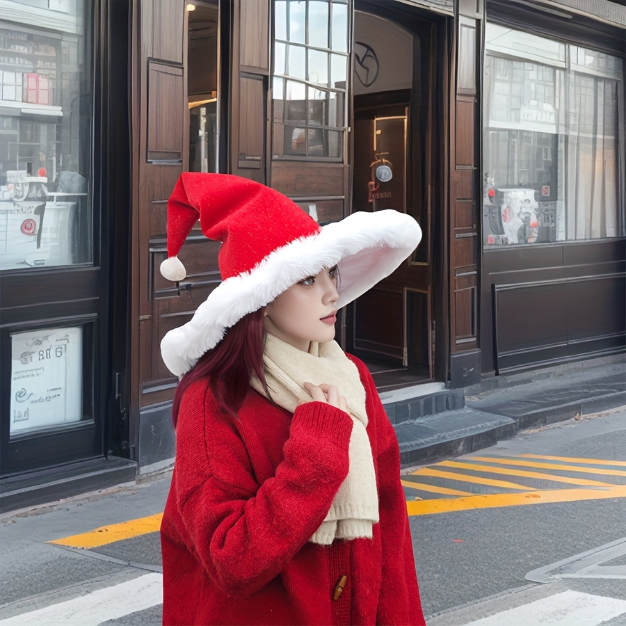 

Oversized Red Christmas Hat - For Photos & Parties, Polyester, Non-washable