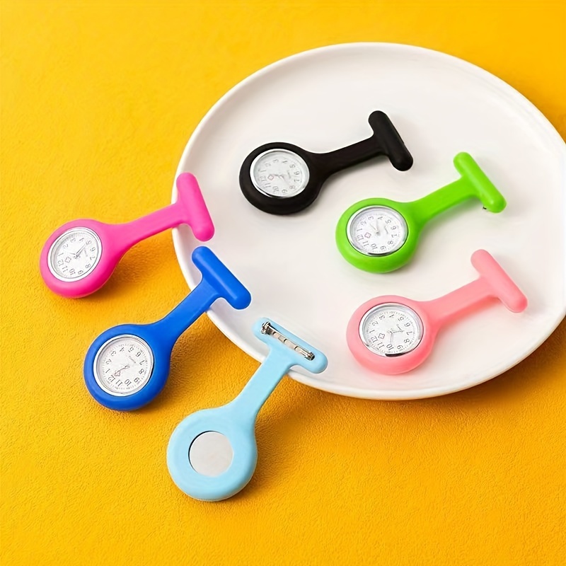 

2 Pcs Colorful Silicone Nurse Pocket Watch - Simple Hanging Watch Accessories, Perfect For Birthday Gifts And Gifts