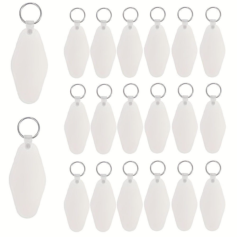 

20pcs Blank Keychains, Metal & Plastic Key , Wooden Diy Double- Keychain Set, Customizable, , Fun For Weddings, Birthdays, Anniversaries, &