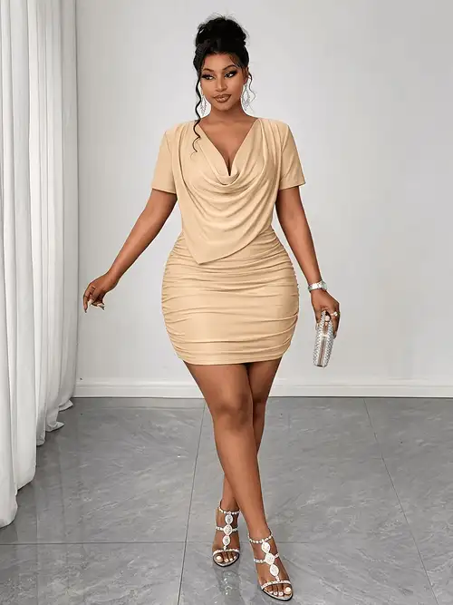 nude dress casual Casual Day Dress
