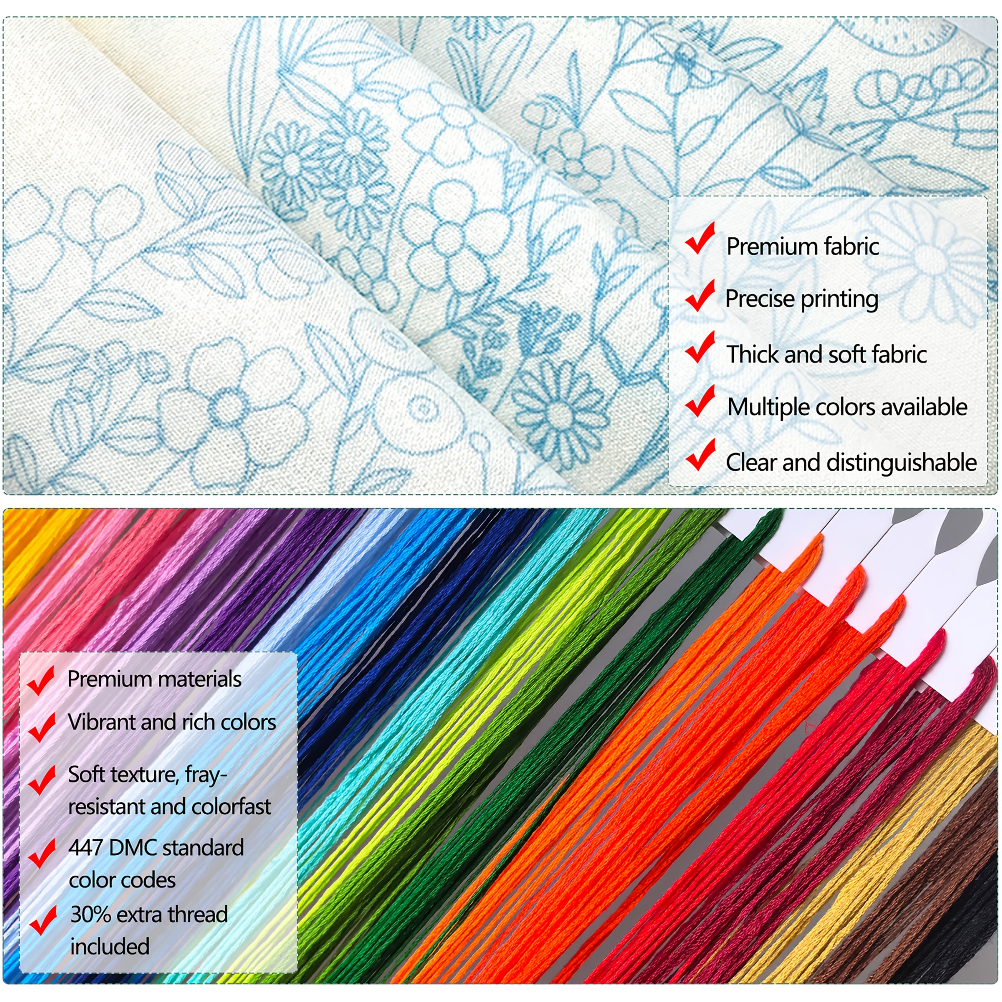 Green Vitality Handcraft Material Pack Embroidery Kit