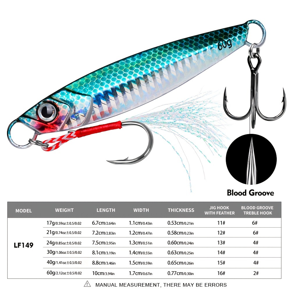 5 jig spoon fishing lures 3d print durable hooks - Temu Mexico