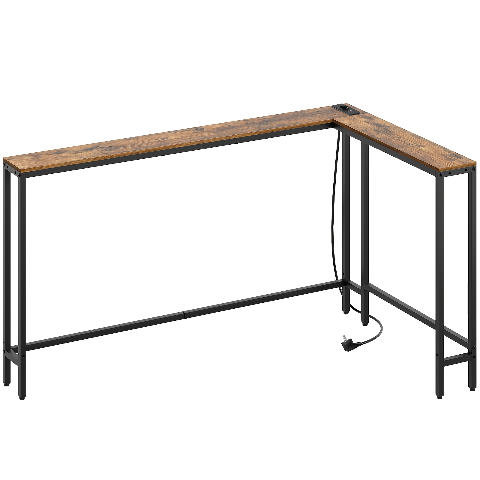 Image of 200 Sofa Back Table, Console Table, With Charging Station, Narrow Entryway Table, With Power Outlet And Usb Ports, 3 Assembly , Suitable For Entryway, Living Room