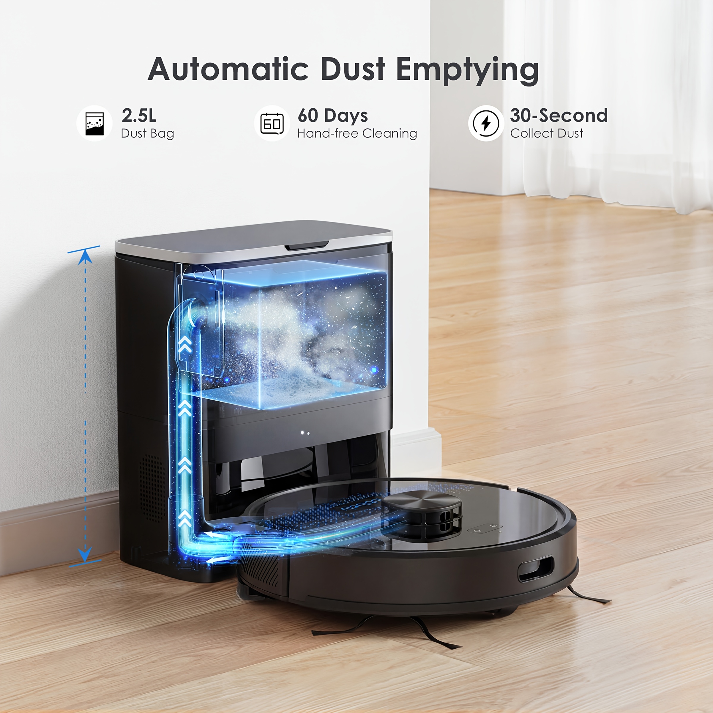   robot aspirador, combo robot aspirador e mopa 7000pa, com autovacuidade, mãos livres até 60 dias, autocarregamento, navegação por  , aspirador robótico 3   para casa, pelos de animais, chão duro, tapete